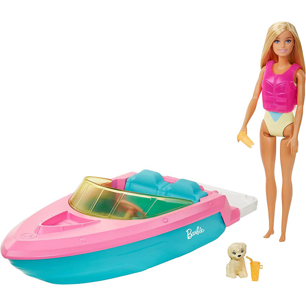 Barbie Doll Boat Playset with Accessories