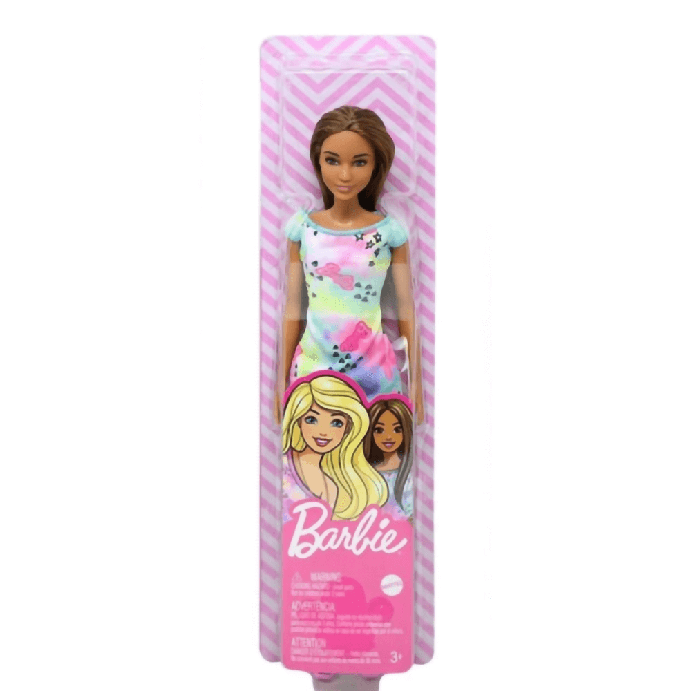 Barbie Doll Wearing Blue Star Print Dress