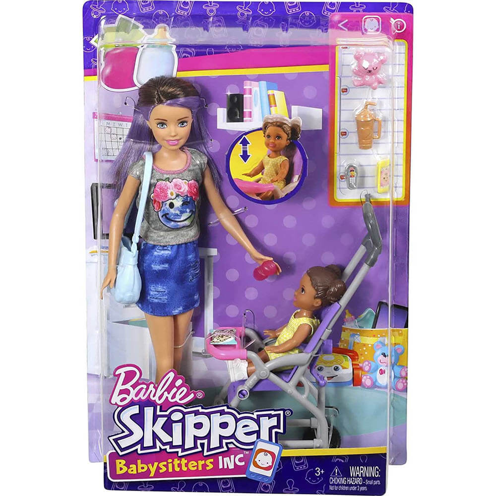 Barbie Family Skipper Doll and Stroller Playset