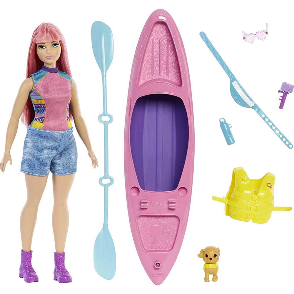 Barbie® It Takes Two Daisy Camping Doll with Pet, Kayak & Accessories