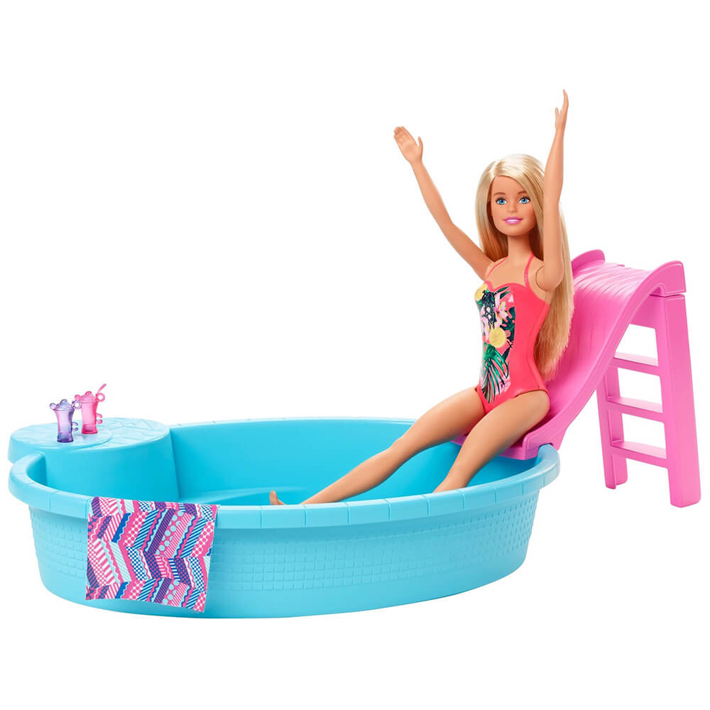 Barbie Pool & Doll Playset with Accessories
