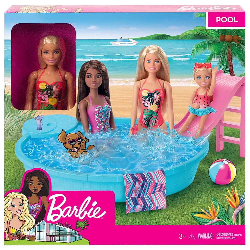 Barbie Pool & Doll Playset with Accessories