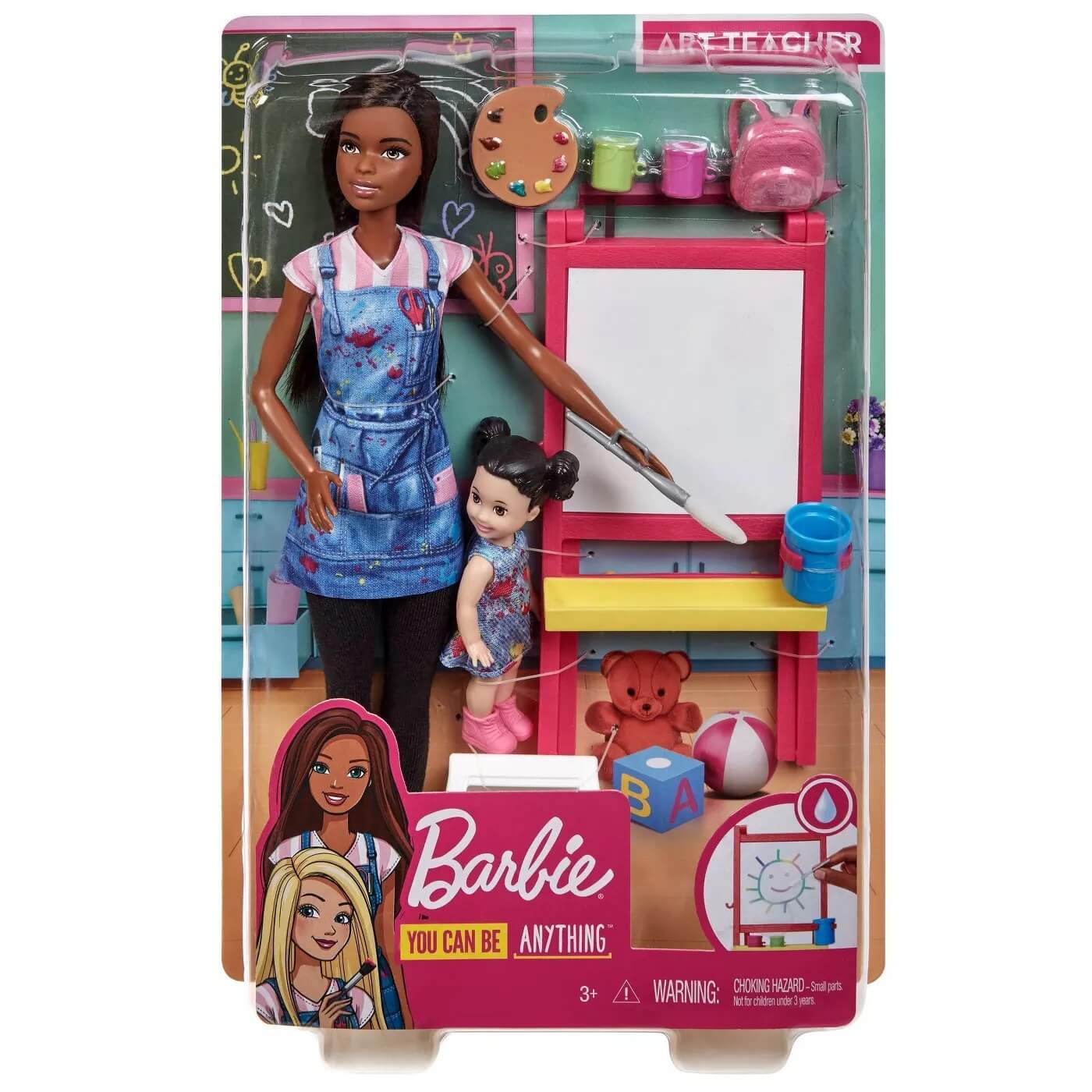 Barbie You Can Be Anything Brunette Doll Art Teacher