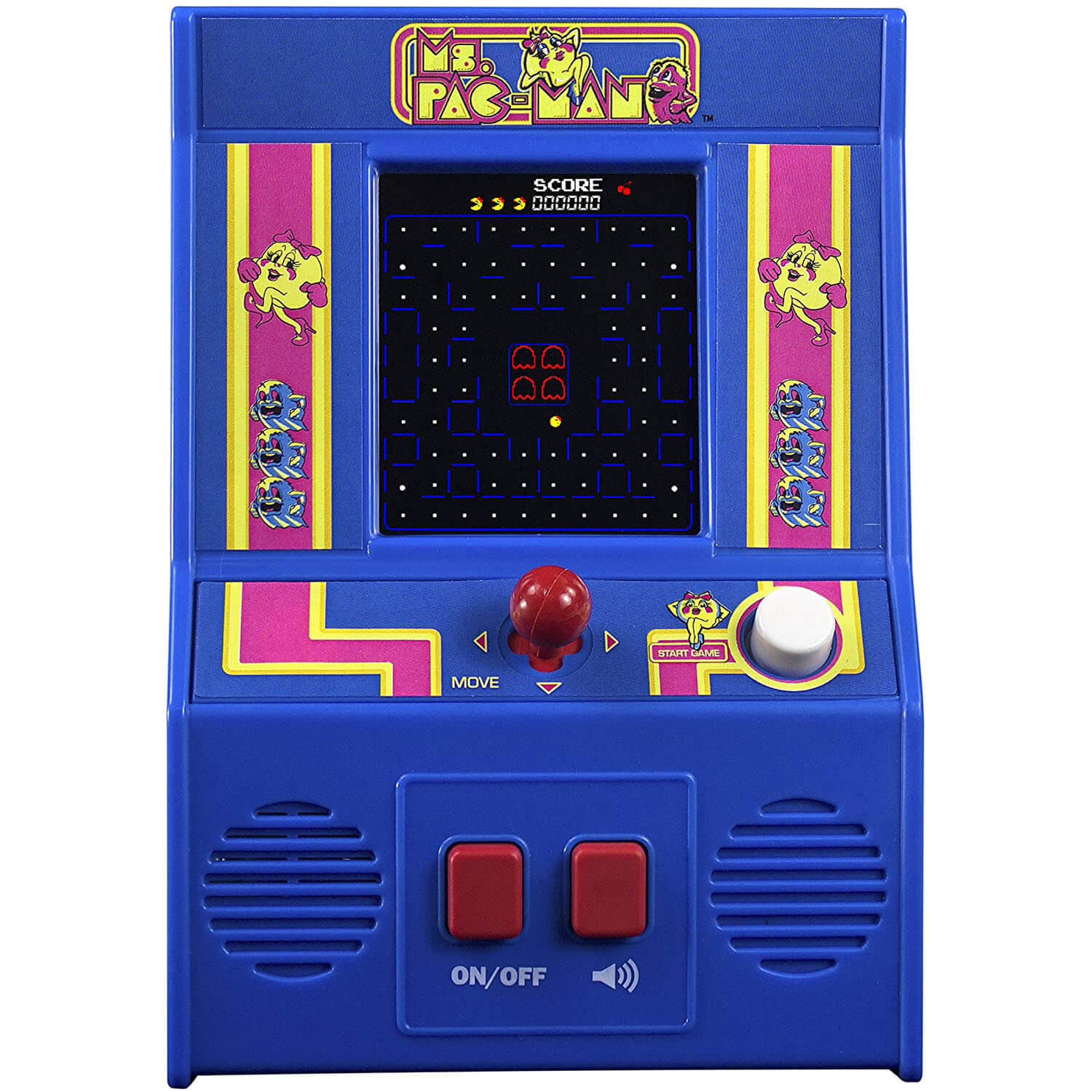 Basic Fun Arcade Classics Ms Pac-Man Color LCD Retro Mini