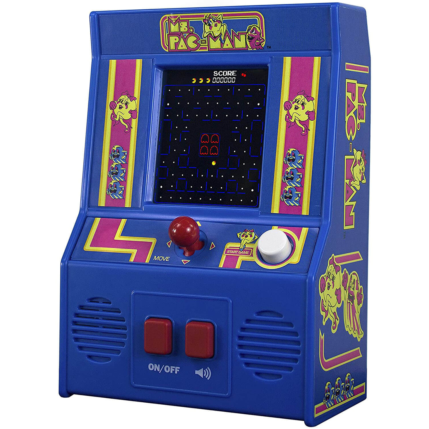 Basic Fun Arcade Classics Ms Pac-Man Color LCD Retro Mini