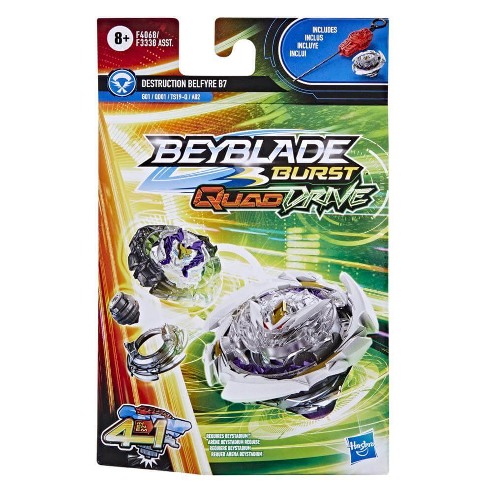 Beyblade Burst QuadDrive Destruction Belfyre B7 Spinning Top Starter Pack
