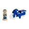 Brio Police Motorcycle with Wooden Figure