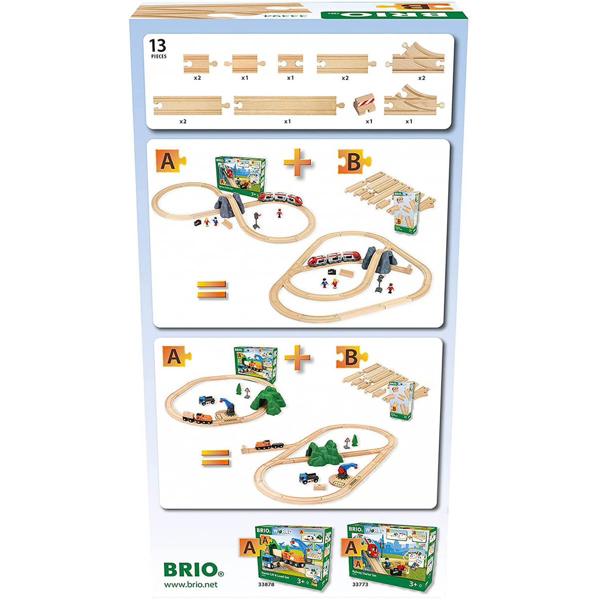 BRIO World Starter Track Pack Wooden Train Pieces (33394)