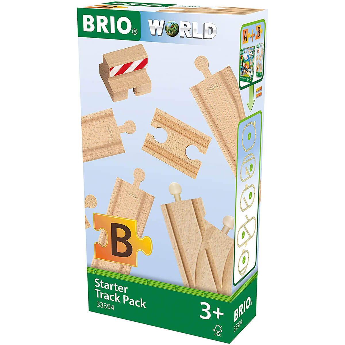 BRIO World Starter Track Pack Wooden Train Pieces (33394)