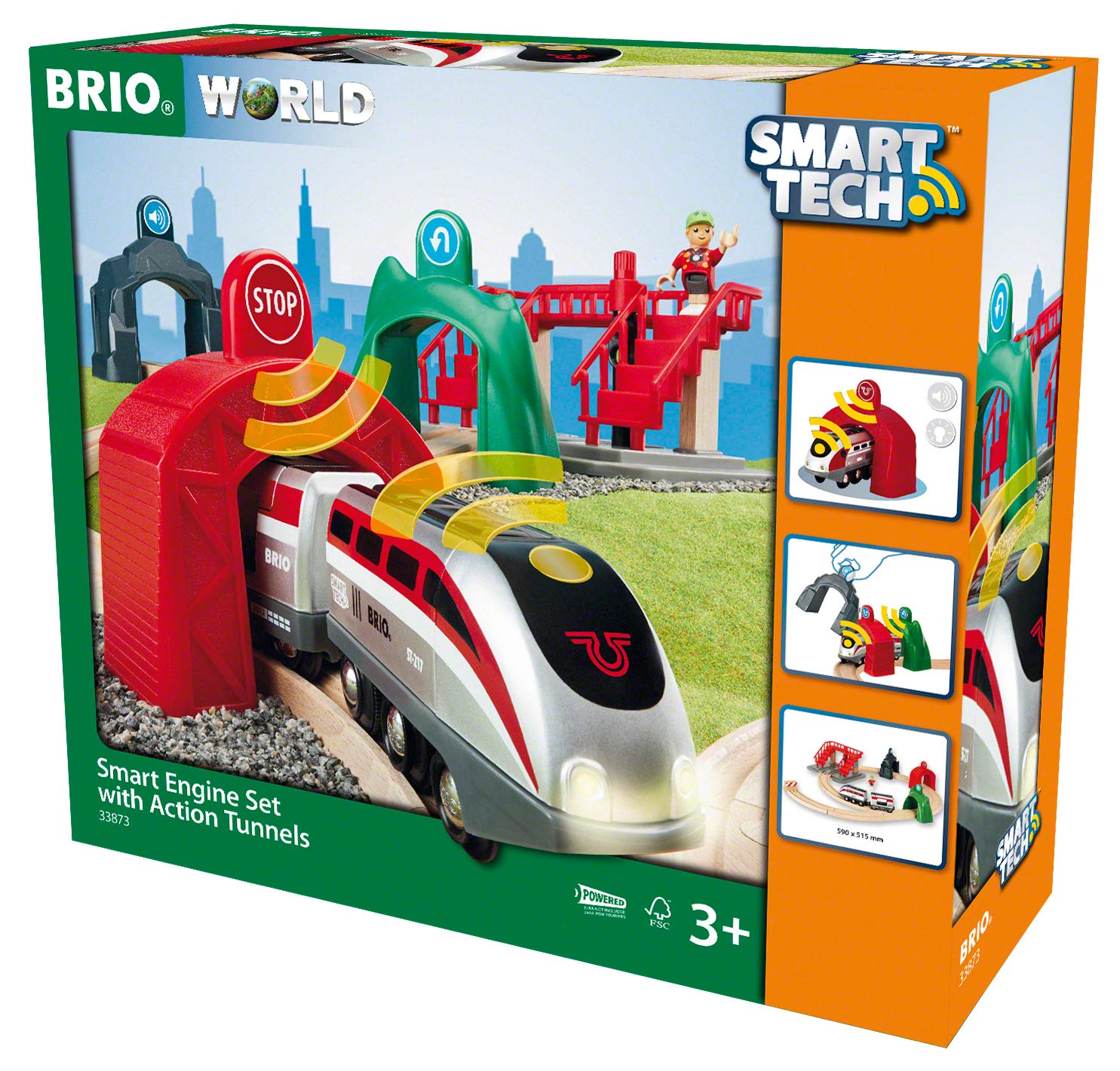 Brio Smart Tech Engine Set with Action Tunnels