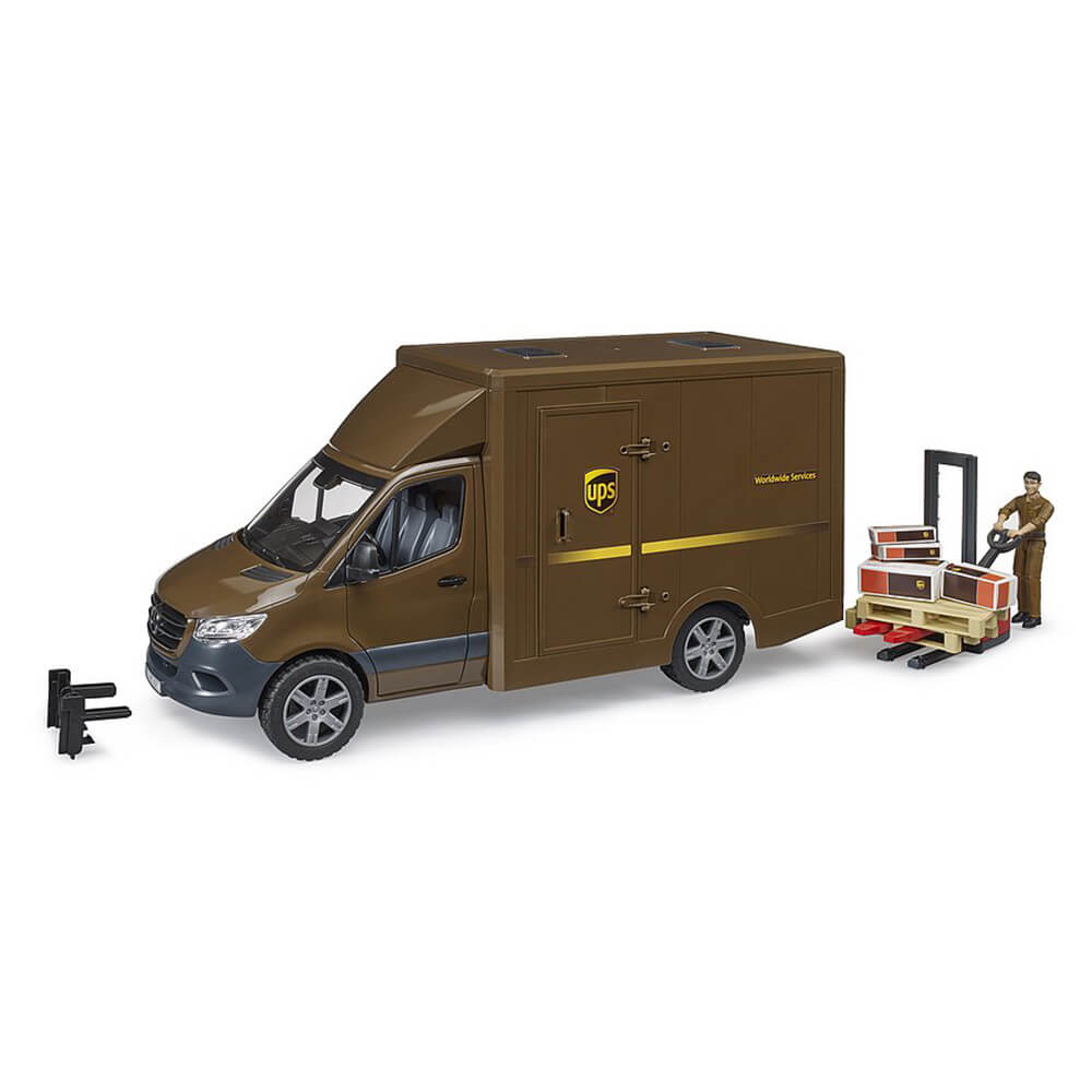 Bruder Mercedes Benz Sprinter UPS w/ Driver and Accessories