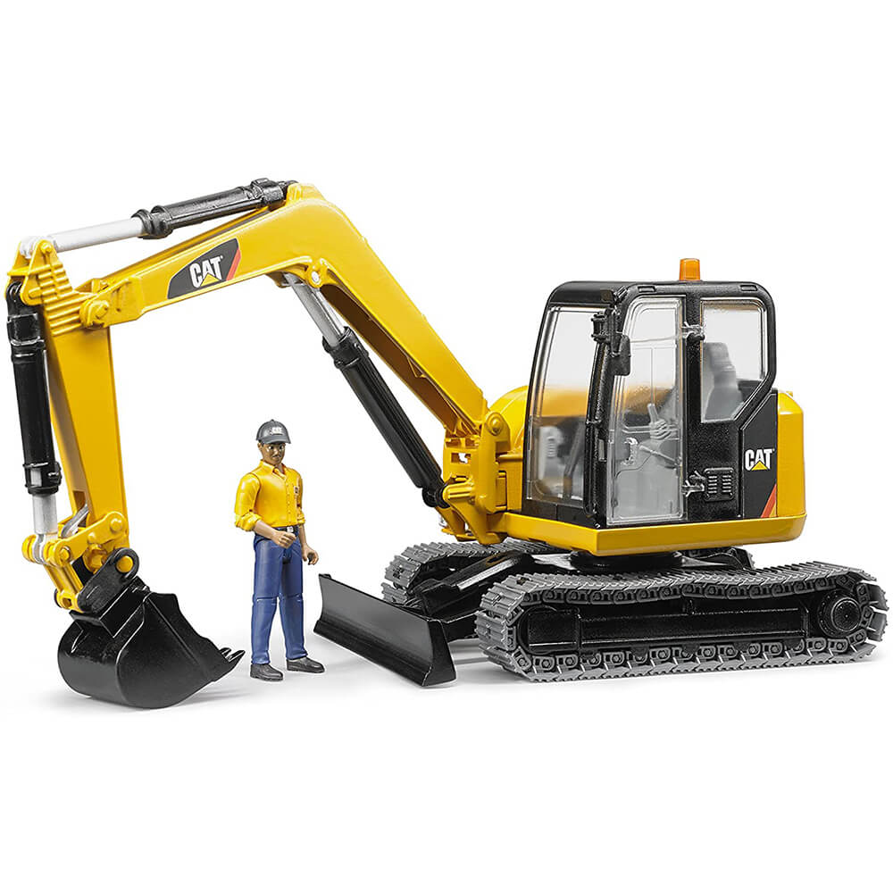 Bruder Pro Series CAT Mini Excavator 1:16 Scale  Vehicle with Worker