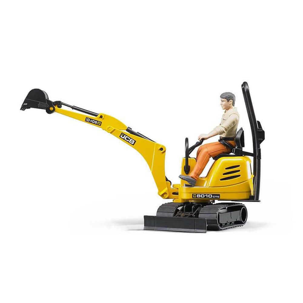Bruder Pro Series JCB Micro Excavator 8010 CTS 1:16 Scale Vehicle with Construction Worker