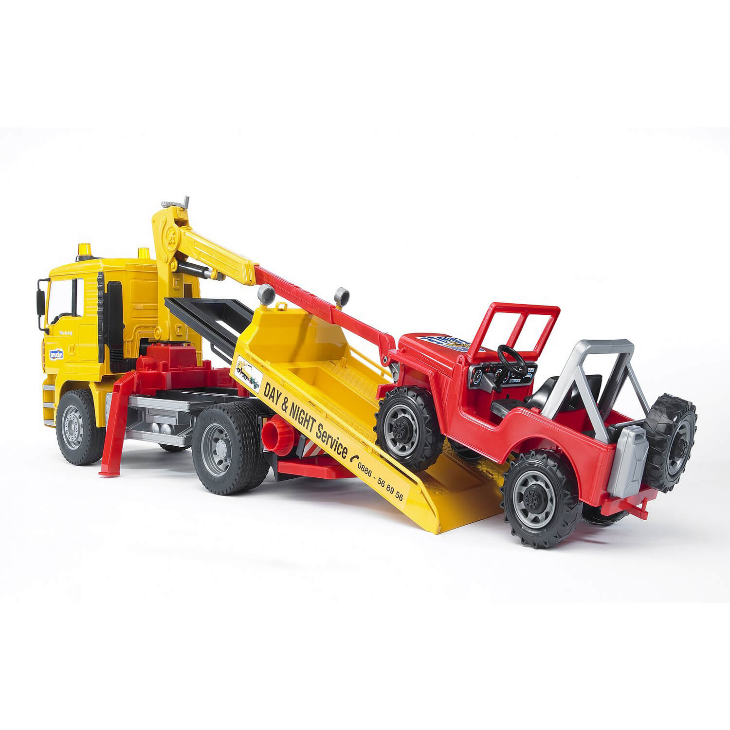 Bruder Pro Series MAN TGA Tow Truck with Cross Country Vehicle 1:16 Scale Set
