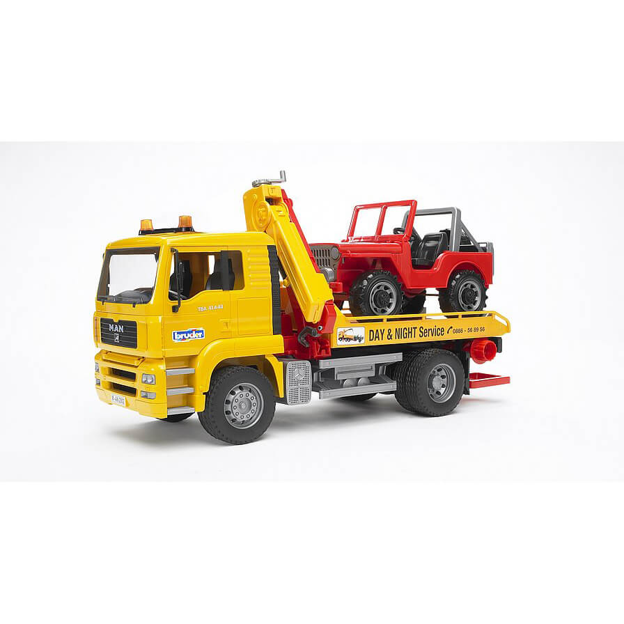 Bruder Pro Series MAN TGA Tow Truck with Cross Country Vehicle 1:16 Scale Set