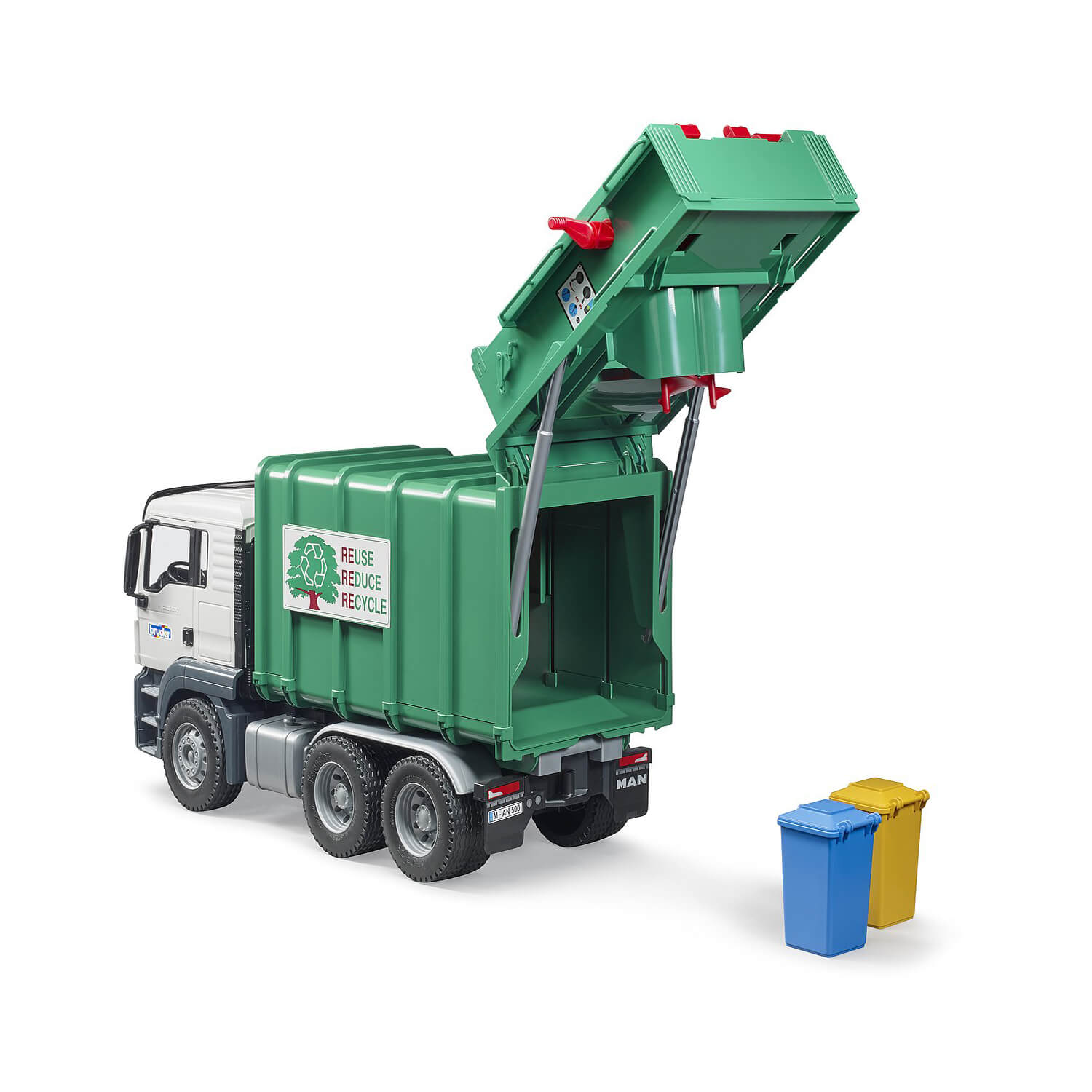 Bruder Pro Series MAN TGS Rear Loading Green Garbage Truck