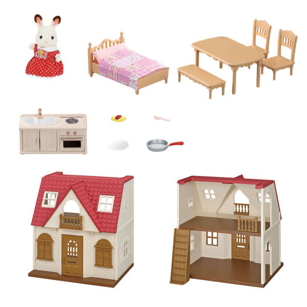 Calico Critters Red Roof Cozy Cottage Starter Home
