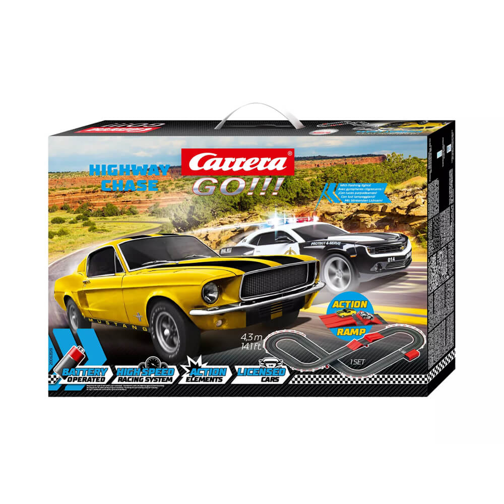 Carrera Go!!! Highway Chase 1:43 Scale Slot Car Racing Set