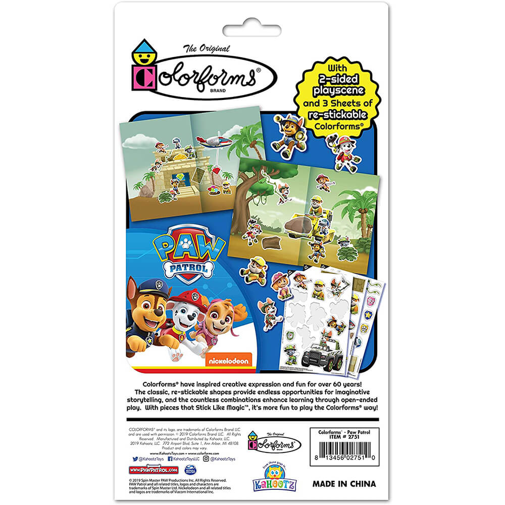 Colorforms paw sale patrol