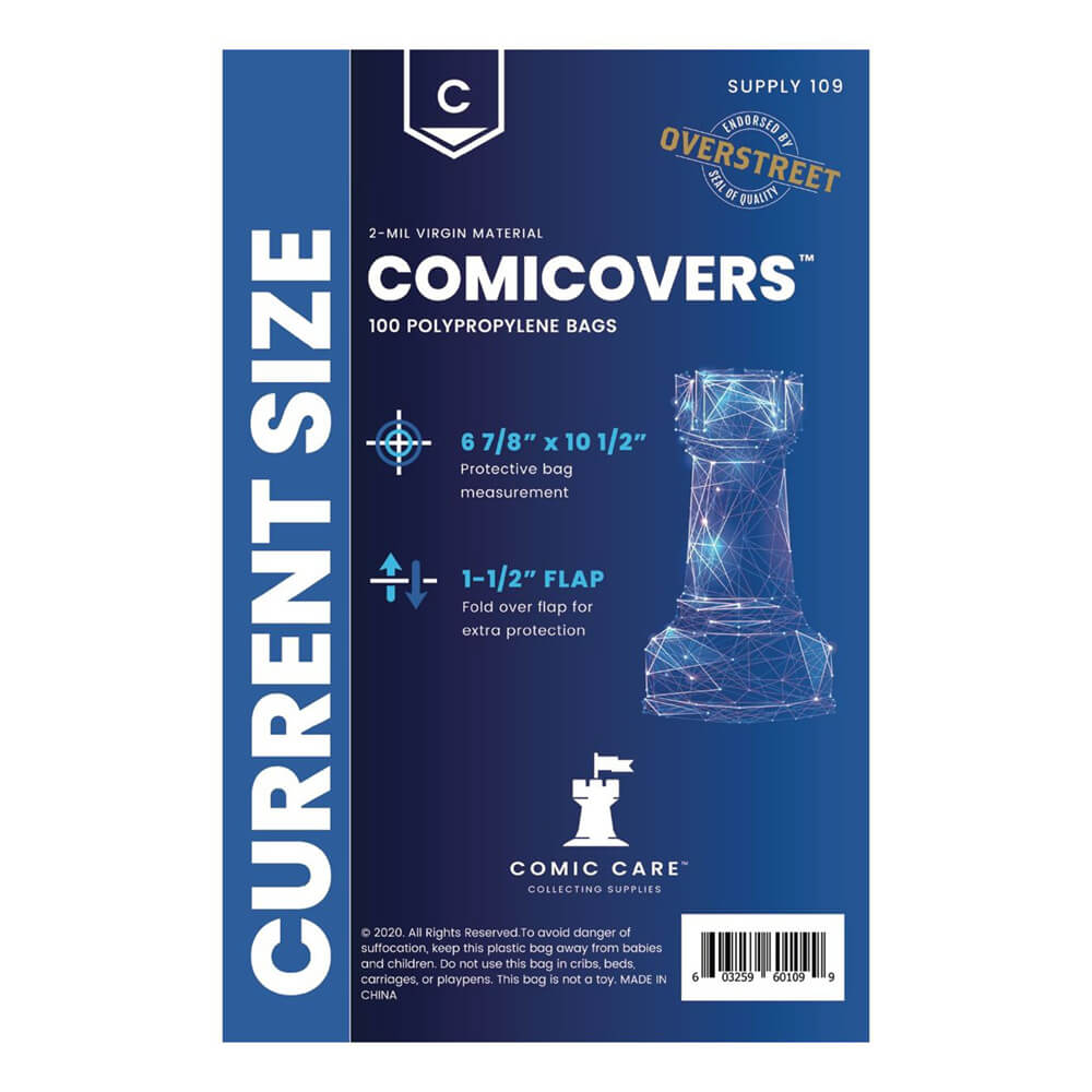 ComiCare Silver Age Comic Book Polypropylene Bags 100-Pack