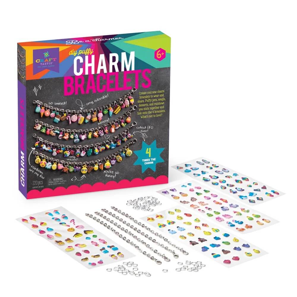 Craft-tastic DIY Puffy Charm Bracelets Kit