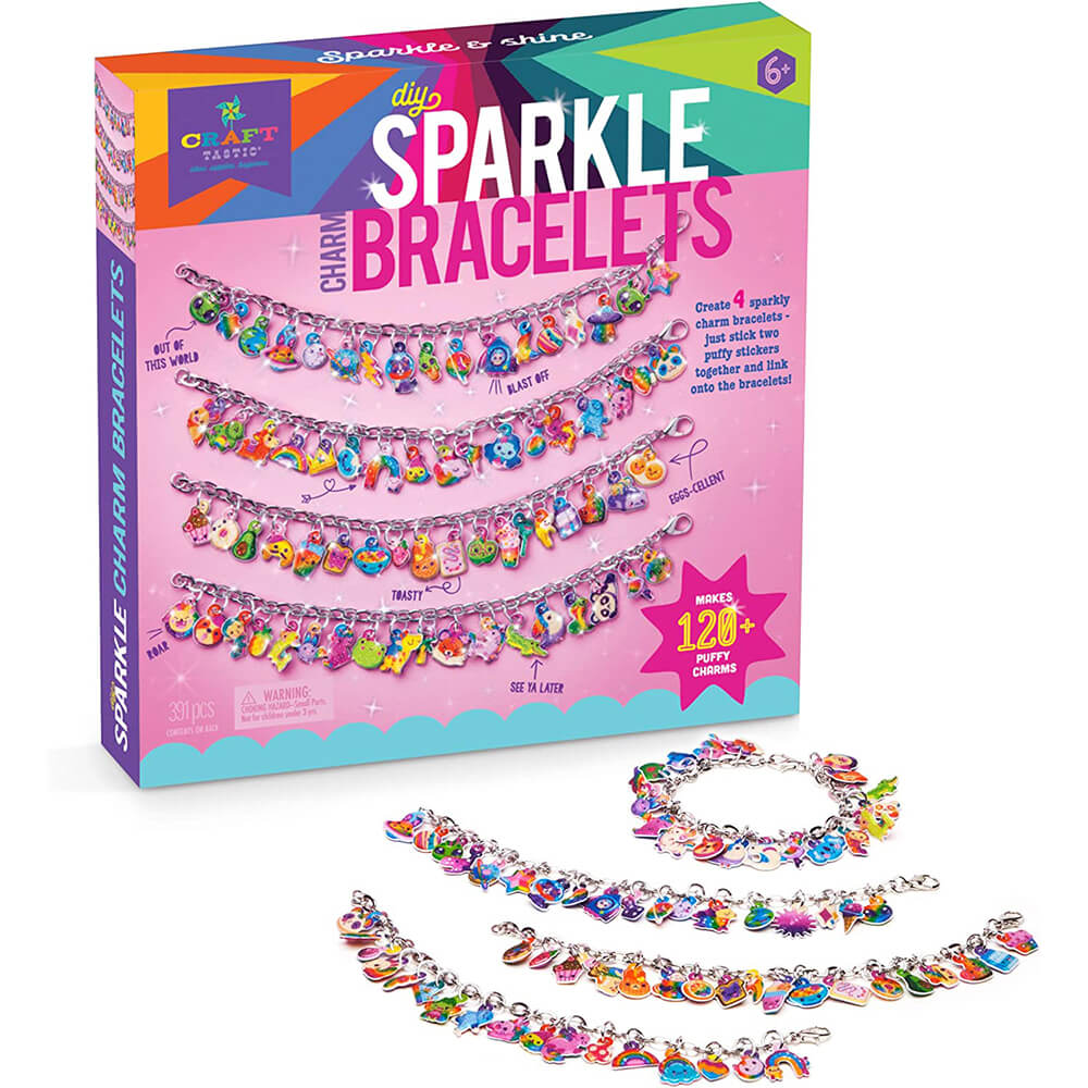Craft-tastic DIY Sparkle Charm Bracelets Set