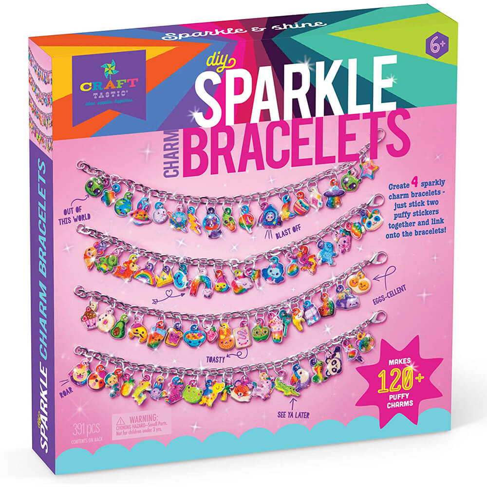 Craft-tastic DIY Sparkle Charm Bracelets Set