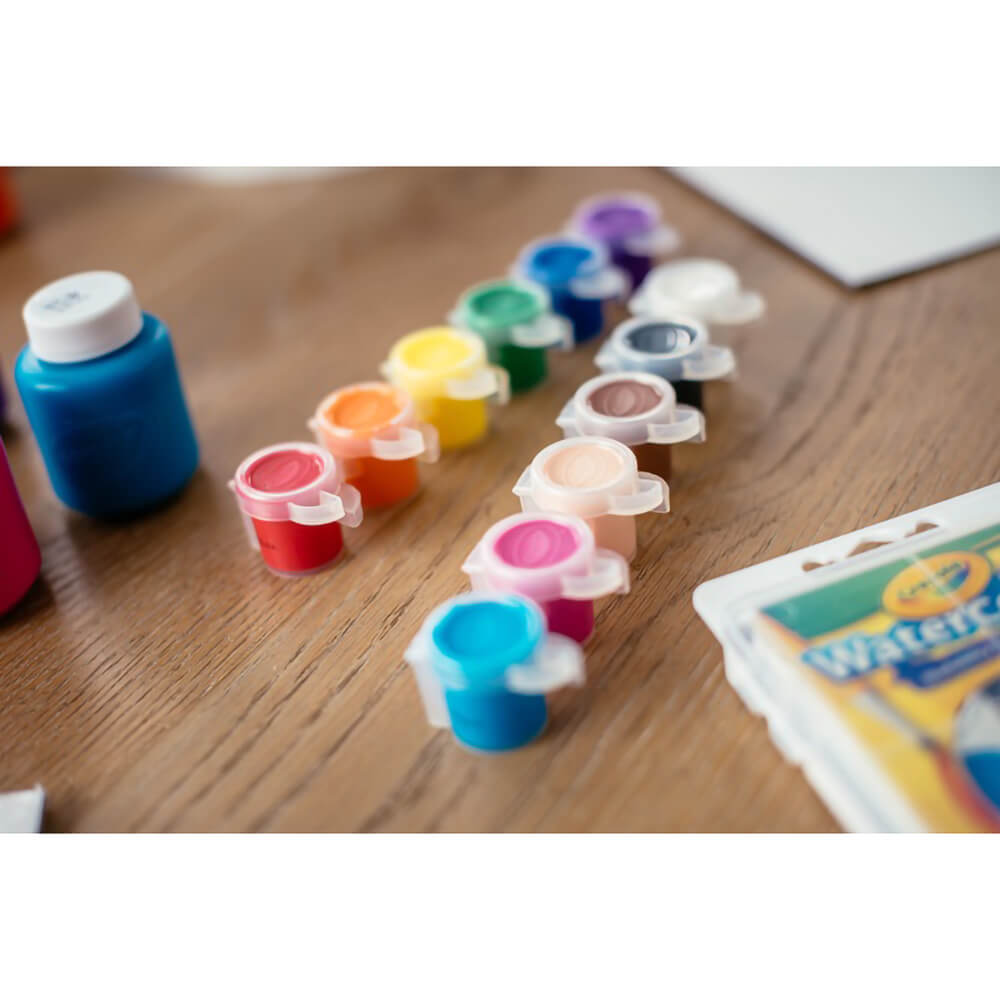 Crayola Washable Paint, 18 Assorted Colors, Interconnected 3 oz Cups  (540125)