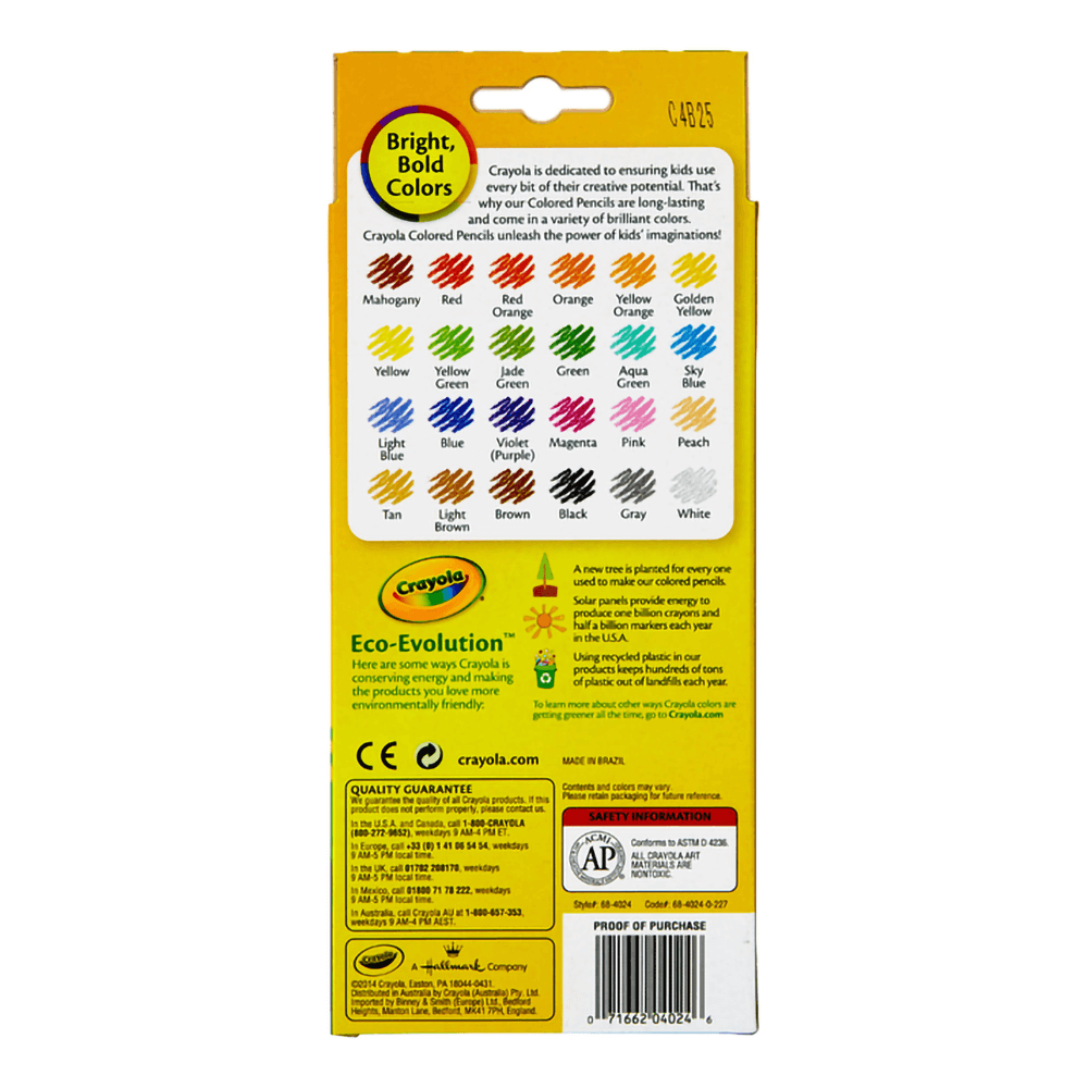 Premium Crayons Coloring SetAssorted Colors Washable - 24-Count24-Pack - G8 Central