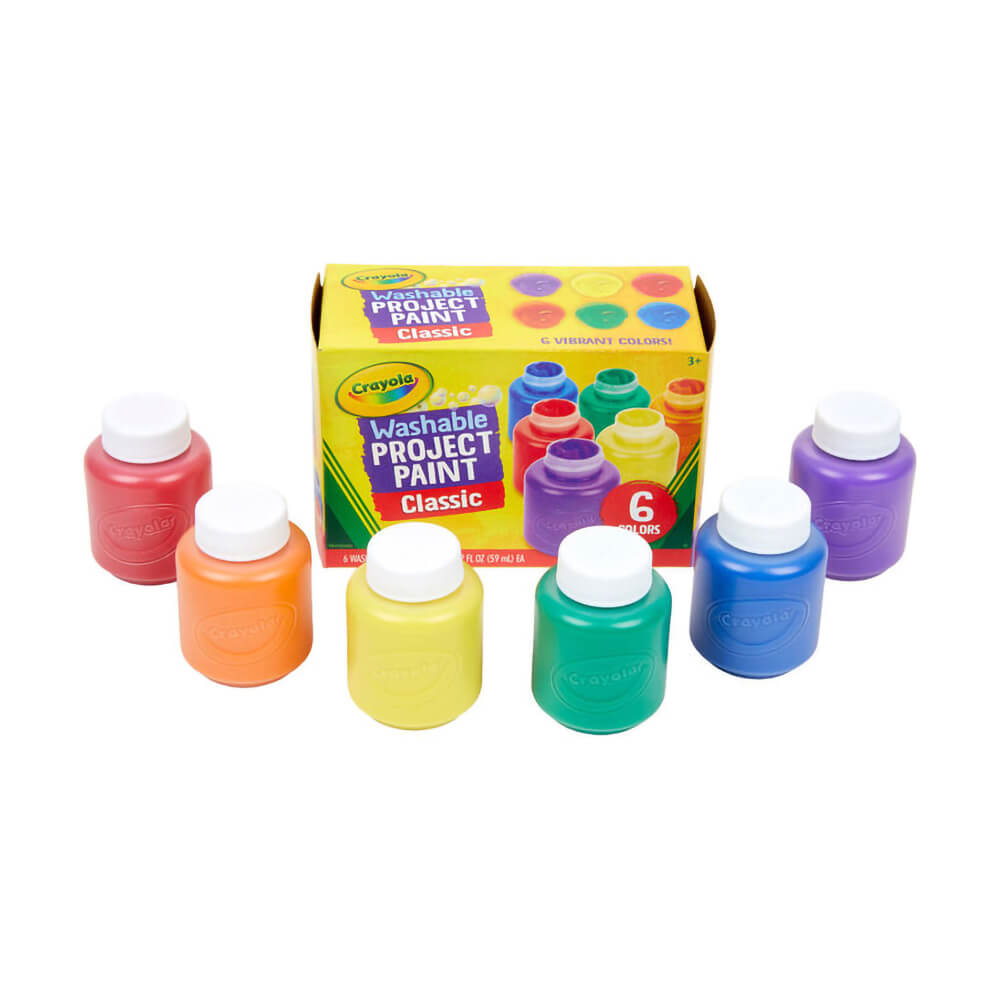 Crayola 6ct Washable Project Paint set for Kids