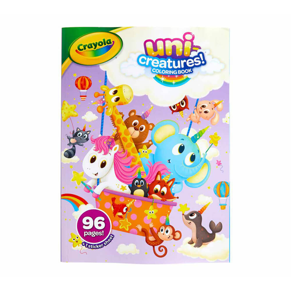 Crayola 96pg Uni-Creatures Coloring Book with Sticker Sheet