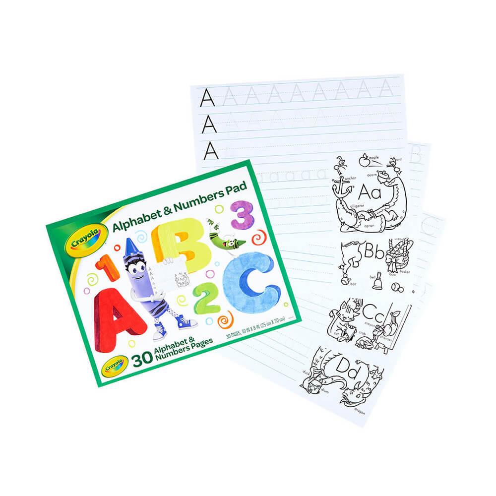 Crayola Alphabet & Number Pad 30 Page Coloring Book