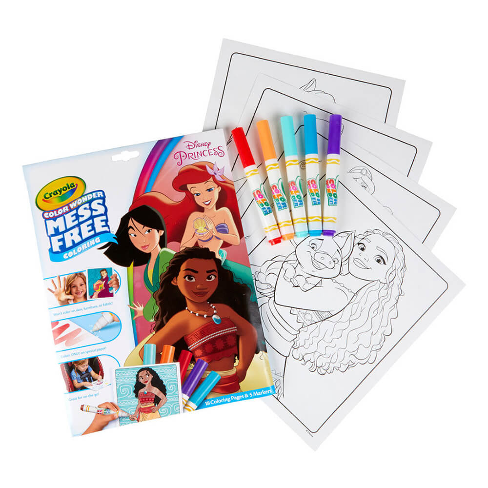 Crayola Color Wonder Disney Princess Coloring Page Set
