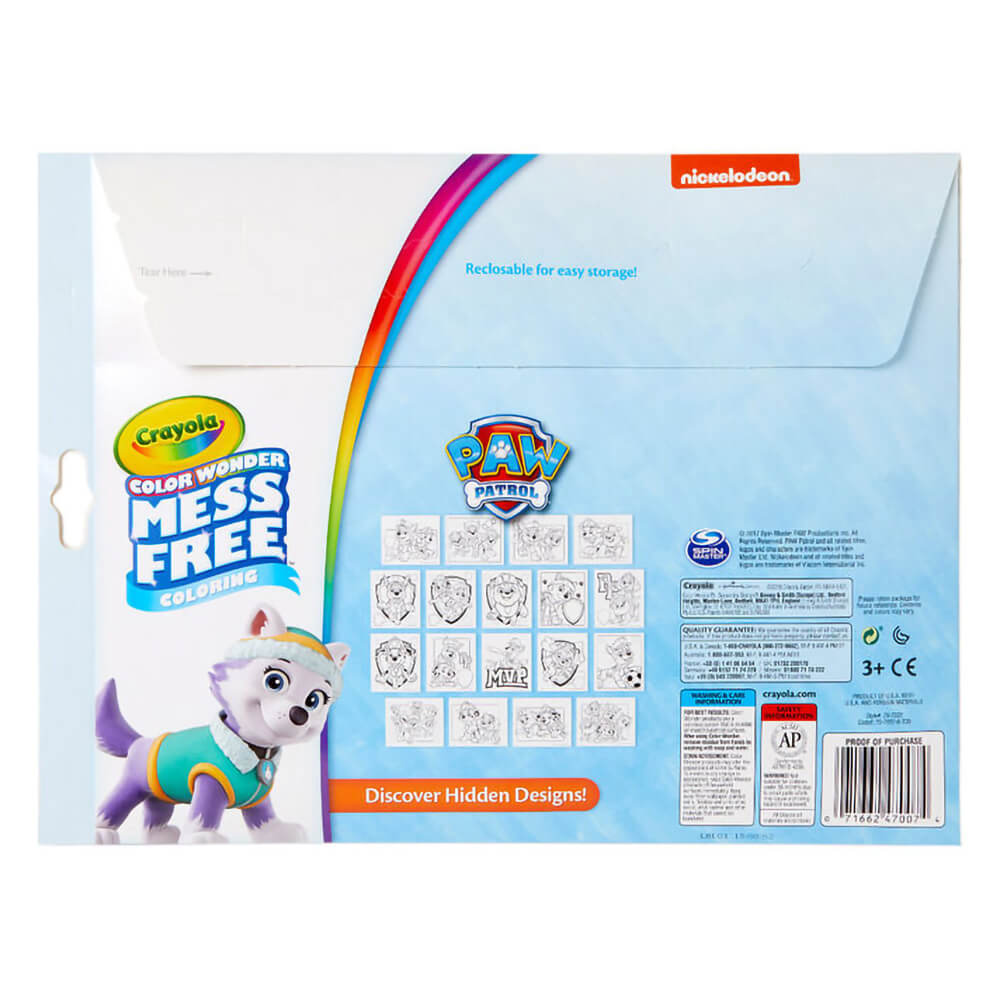 Crayola Color Wonder PAW Patrol Coloring Pages Set