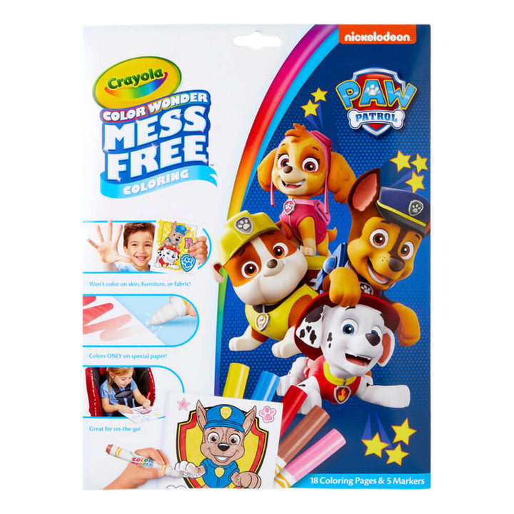 Kit Creativo Color Wonder Crayola Paw Patrol Jungle Pups – Colorazione Senza Macchie, 3 Pennarelli E 8 Pagine, Da 3 Anni