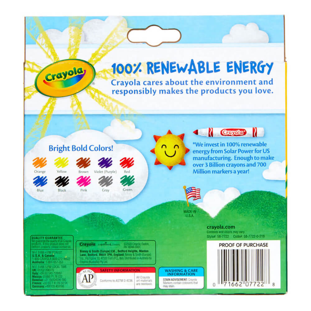 Crayola Markers Broad Line 10ct Classic