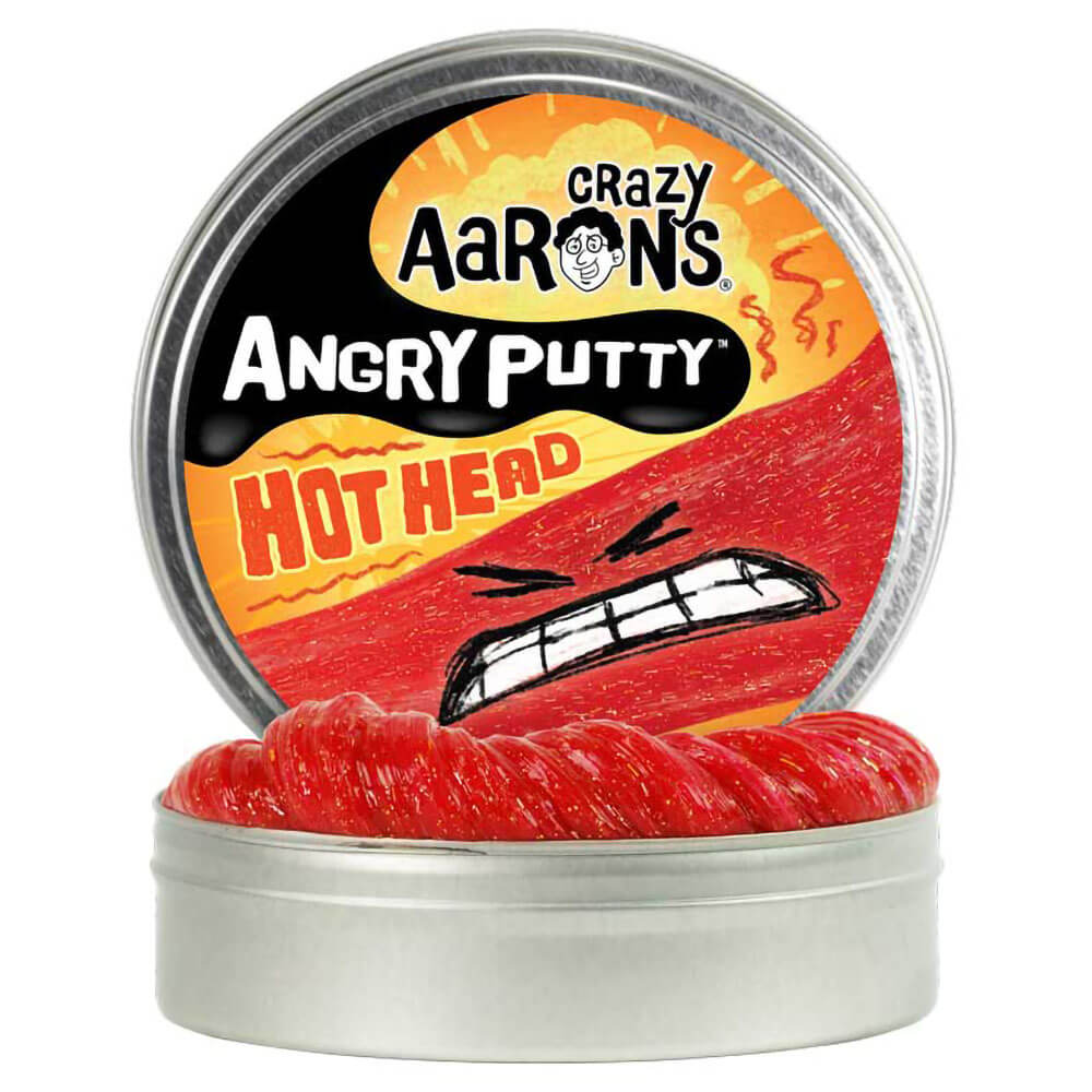 Crazy Aaron's Angry Putty Hot Head with 4" Tin
