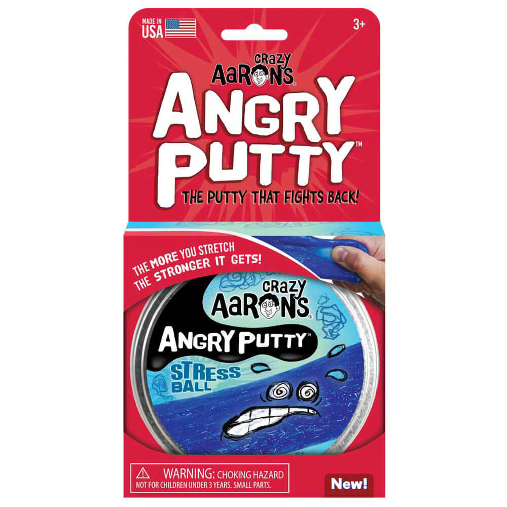 Crazy Aaron's Angry Putty Stress Ball with 4" Tin