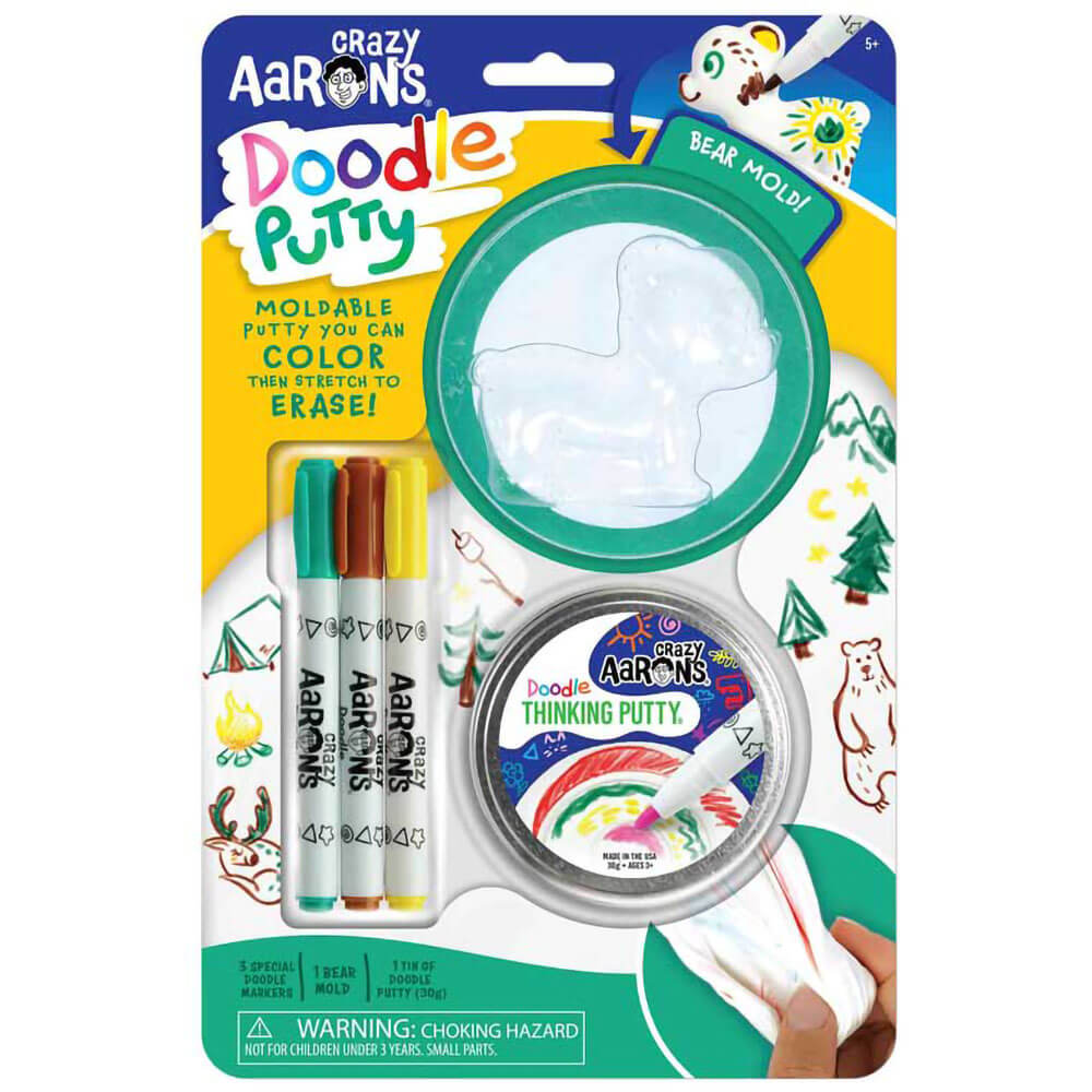 Crazy Aaron's Doodle Putty Doodle Putty with Bear Mold with 2.75" Tin