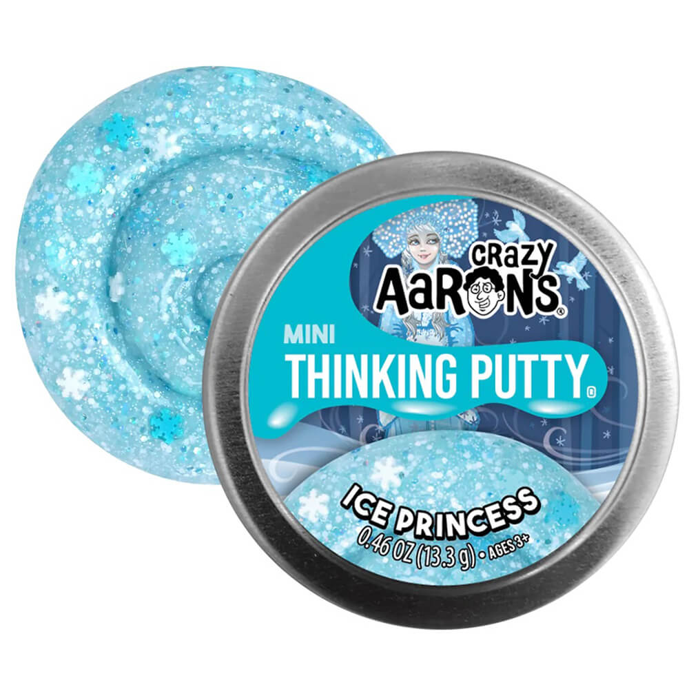 Crazy Aaron's Holiday Thinking Putty Ice Princess with 2" Tin