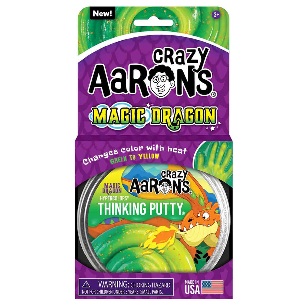 Crazy Aaron's Hypercolors Magic Dragon with 4" Tin