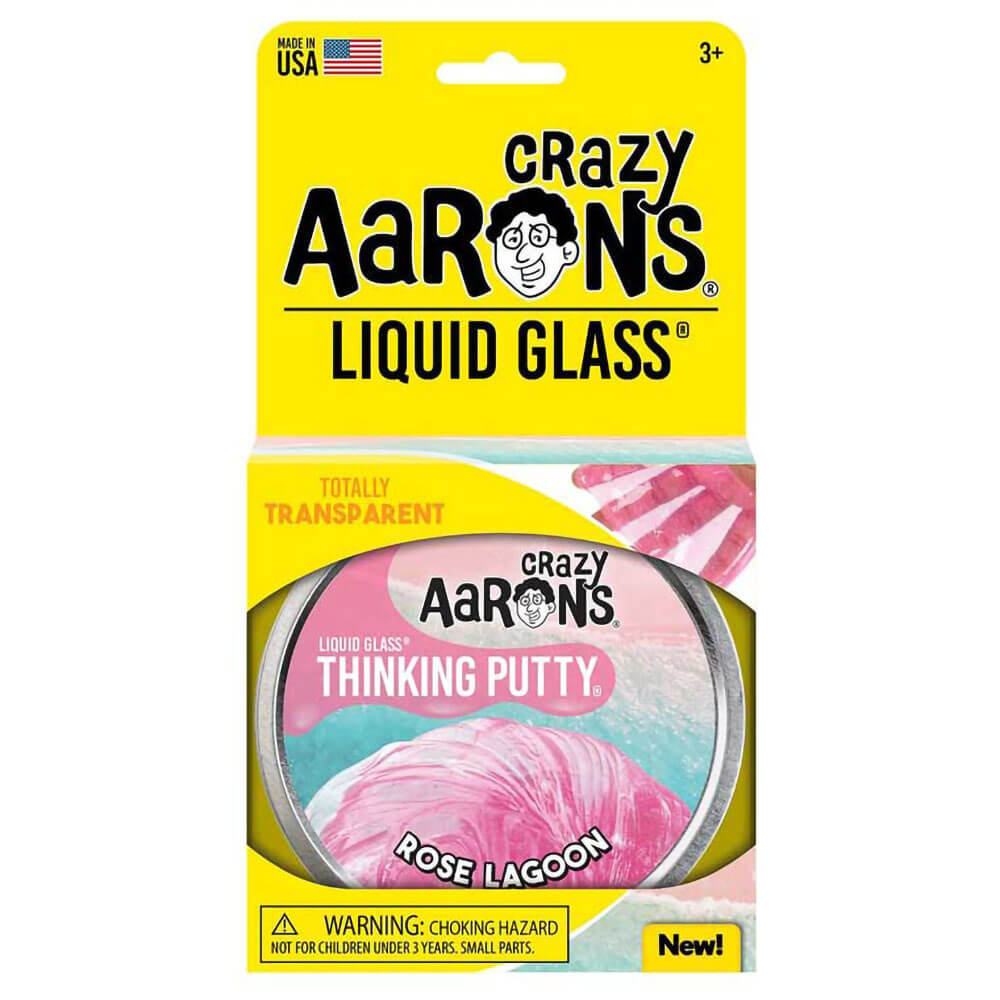 Crazy Aaron's Liquid Glass Rose Lagoon with 4" Tin Maziply Toys Crazy Aaron's Liquid Glass Rose Lagoon with 4" Tin Maziply Toys