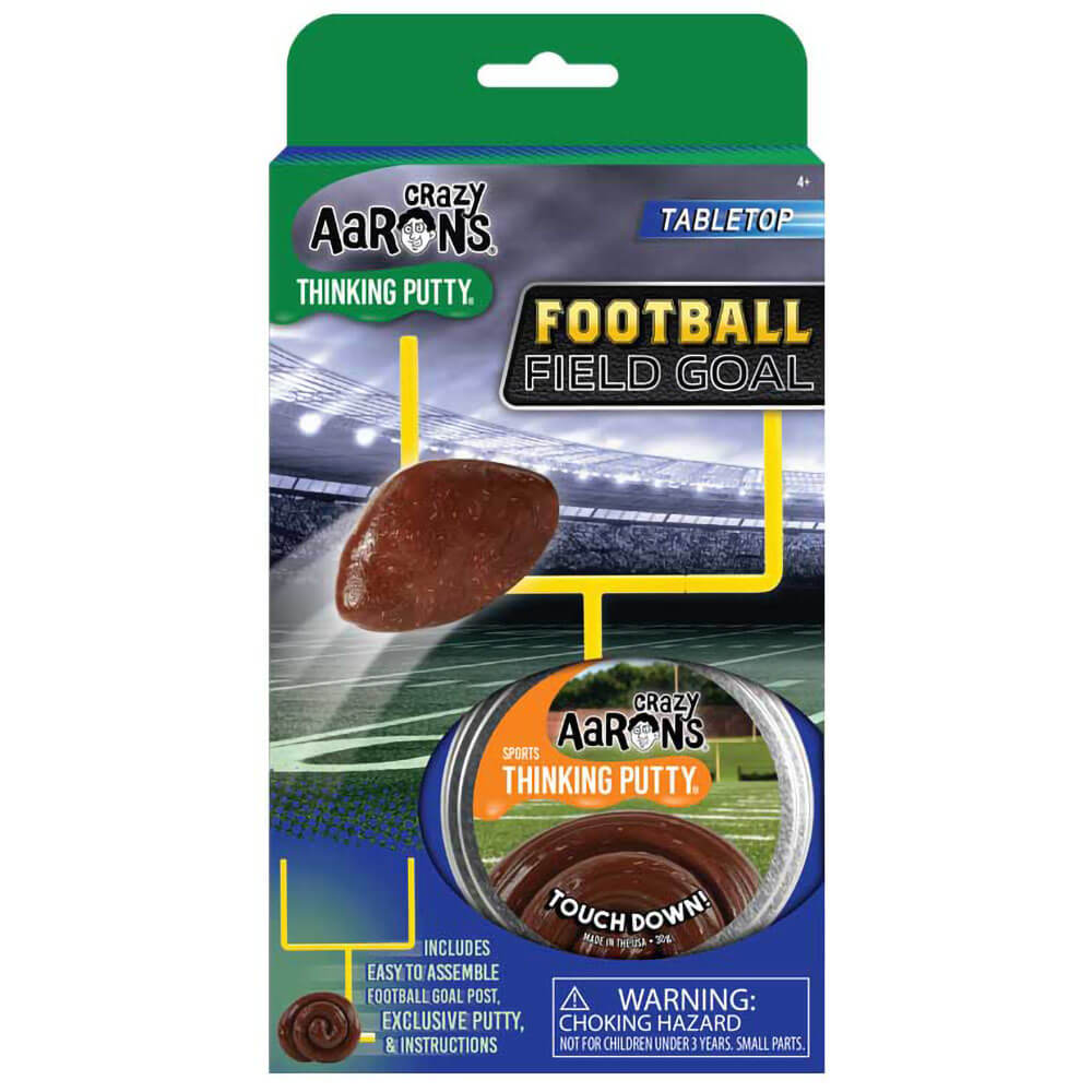 Crazy Aaron's Sports Putty Football Field Goal with 2.75" Tin
