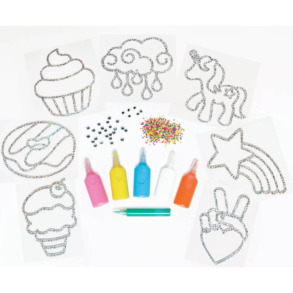 Creativity for Kids Rainbow Sprinkles Easy Sparkle Window Art Craft Kit