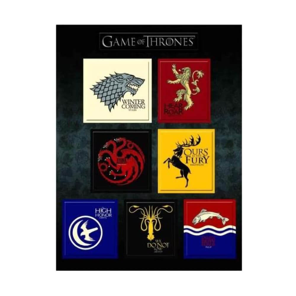 Game Of Thrones House Magnet Set