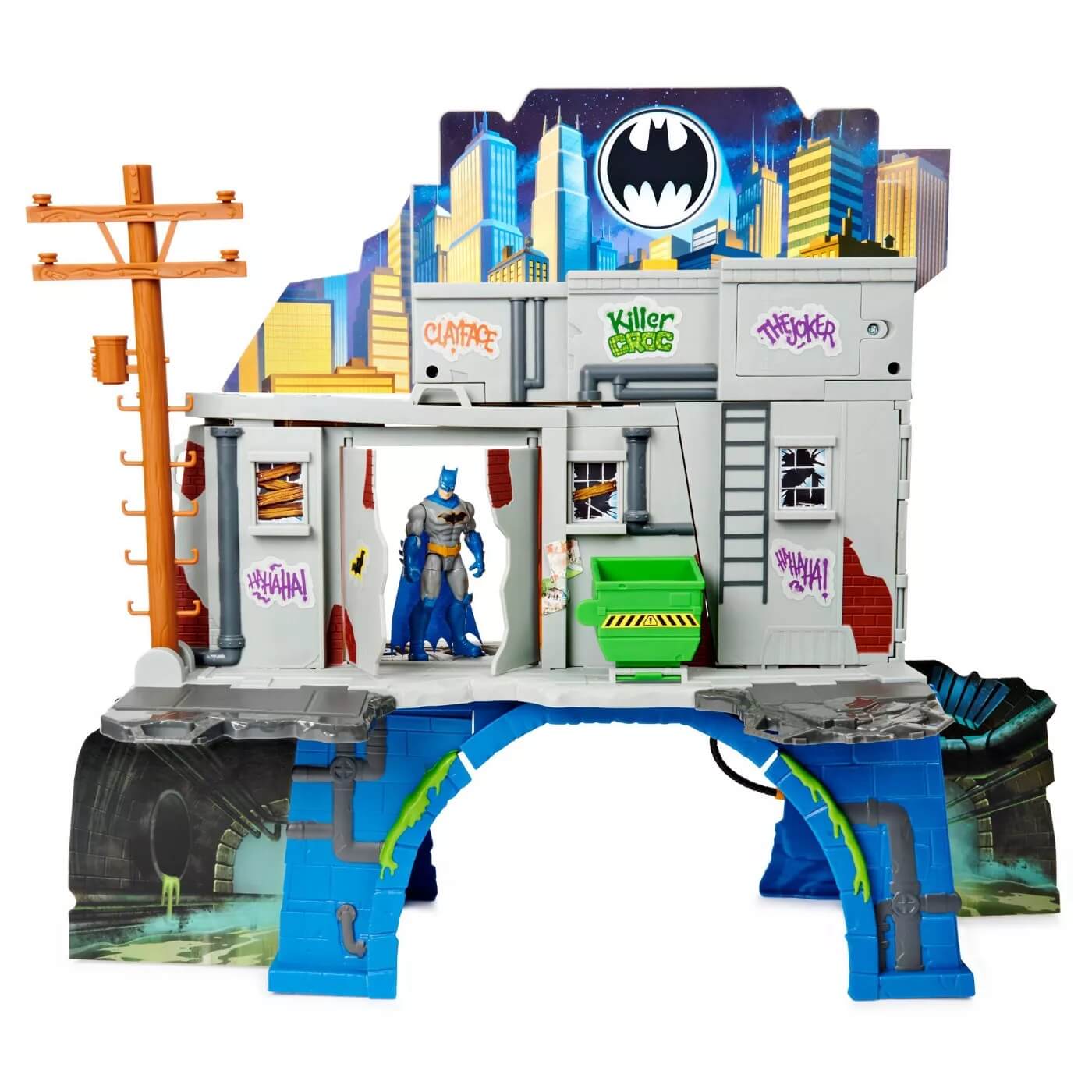 DC Creature Chaos The Caped Crusader 3-in-1 Batcave Playset