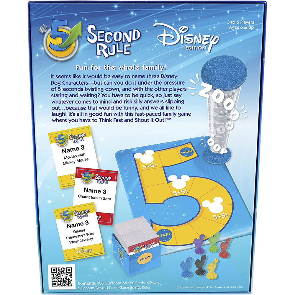 Disney 5 Second Rule Family Game