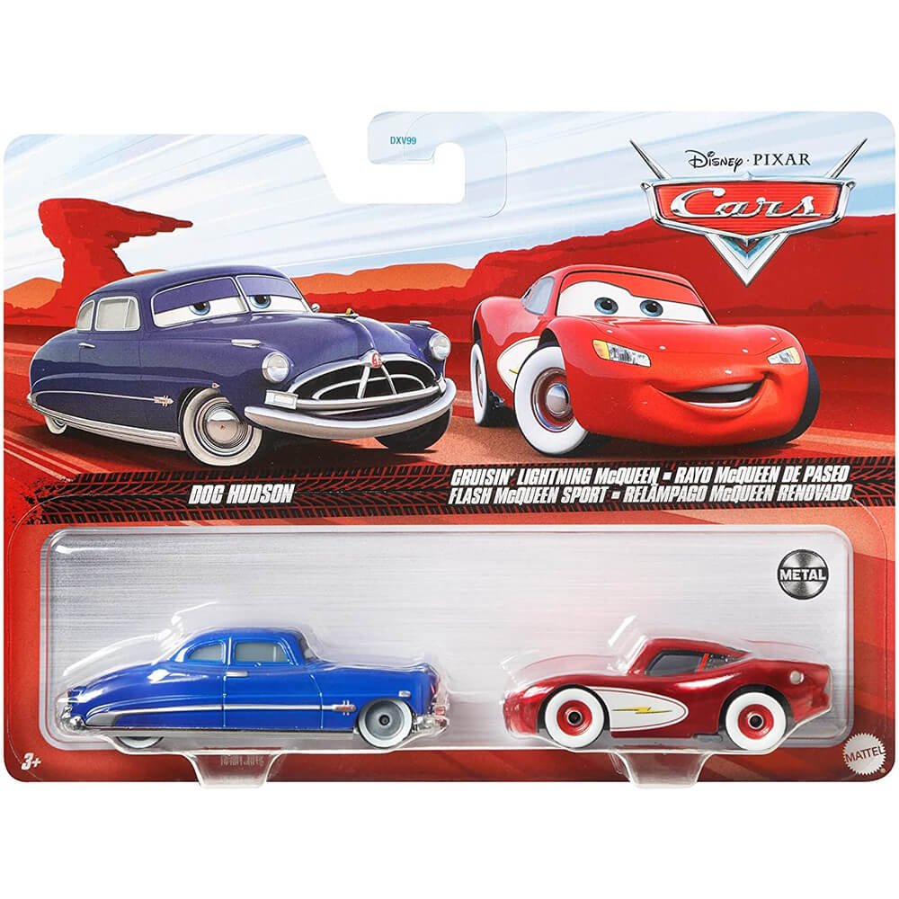 Disney Pixar Cars Diecast Doc Hudson & Cruisin' Lightning McQueen 2-Pack