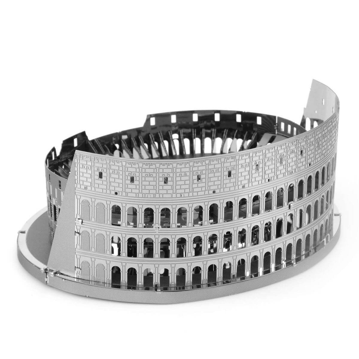 Back view of the Metal Earth Premium Iconx Roman Colosseum Ruin Metal Model - 2 Sheets.