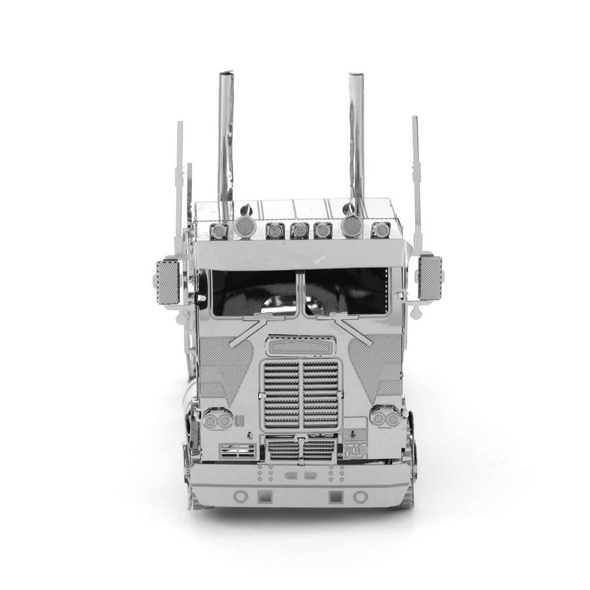 Front view of the Metal Earth COE Truck-Freightliner Metal Model Kit - 2 Sheets.